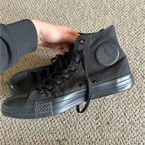All black converse chuck taylor high tops